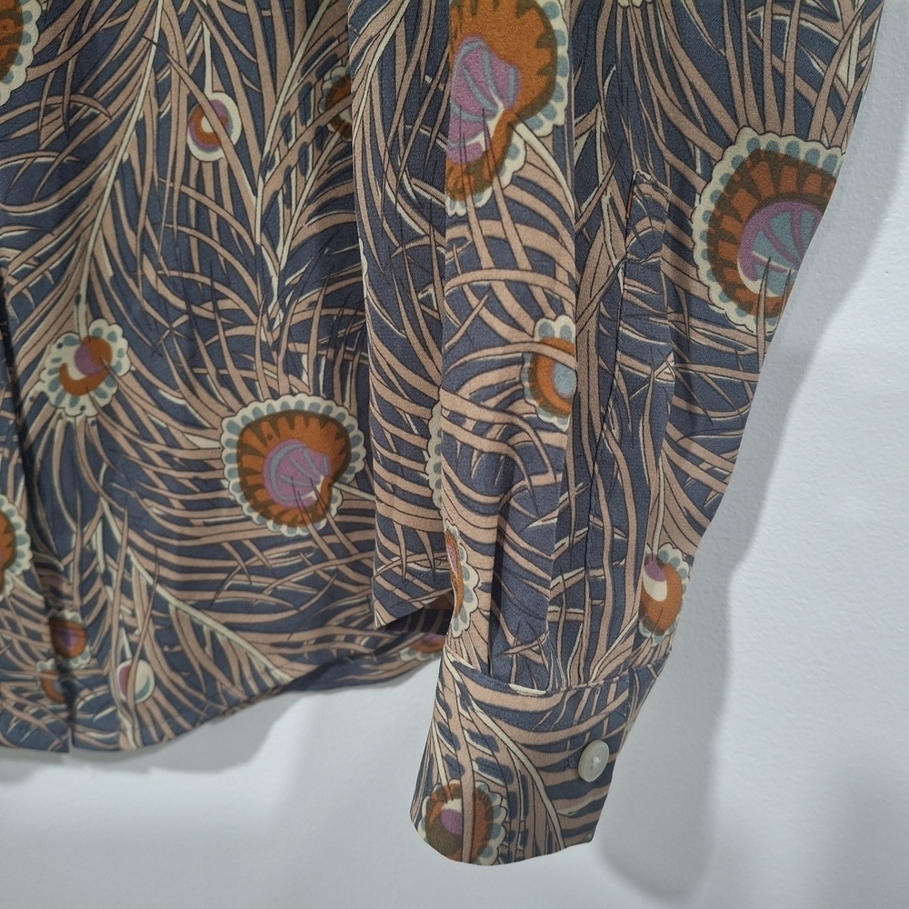 Vintage Patterned Button-Up Shirt